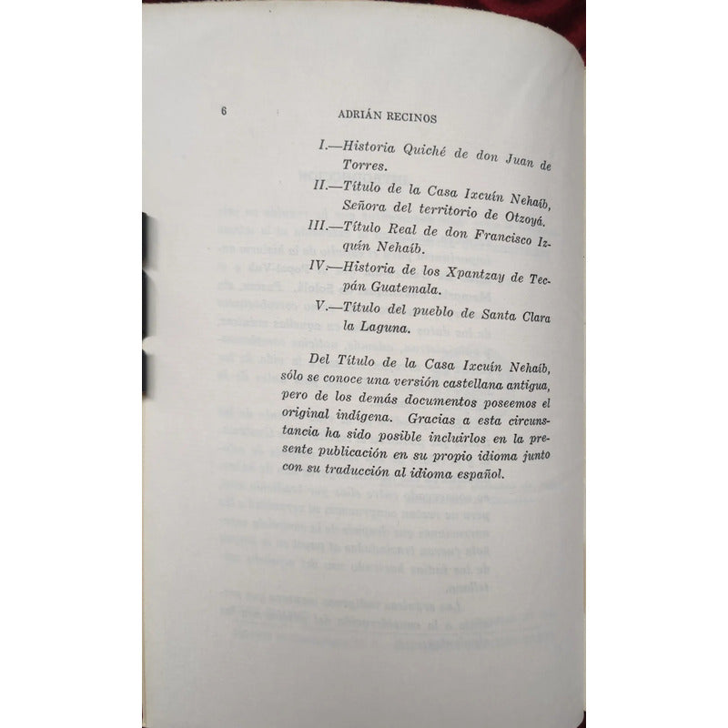 Cronicas Indigenas De Guatemala. Adrian Recinos