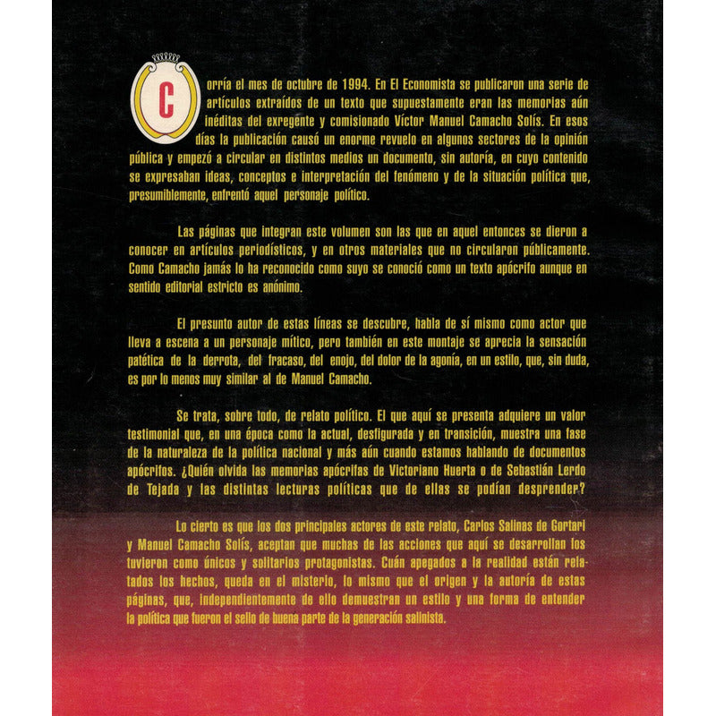 Yo Manuel Memorias, Apocrifas? De Un Comisionado. Mexico1995