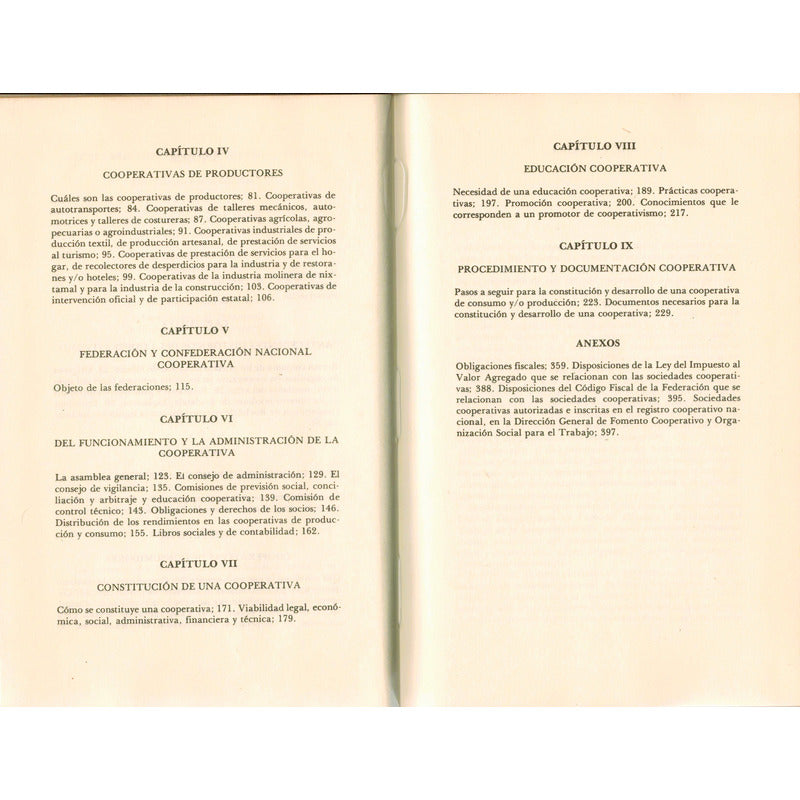 Cooperativismo En Mexico. Cano Jauregui, Mexico 1986
