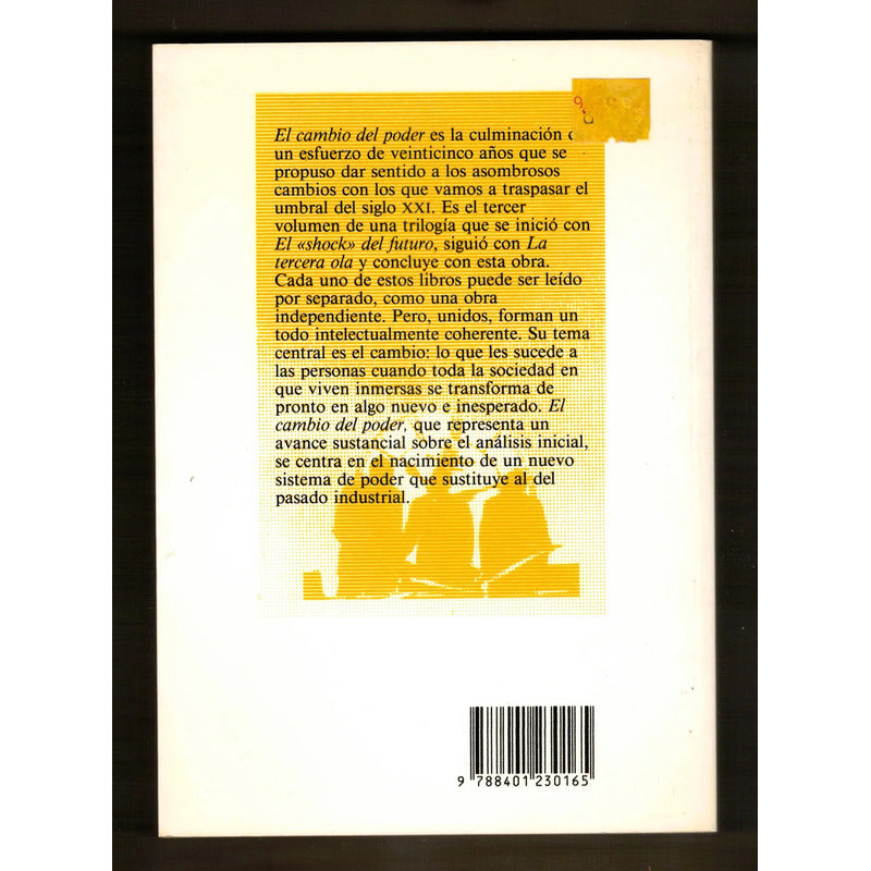 El Cambio Del Poder. Alvin Toffler, España 1990 (1a)