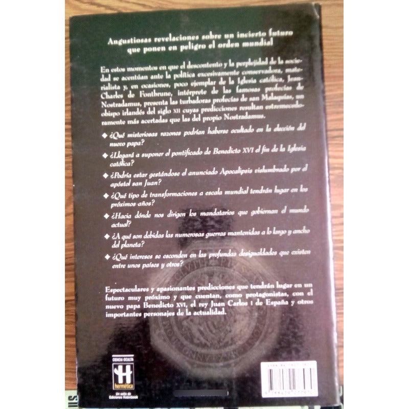 Profecia De Los Papas, La. J. Fontbrune, Robinbook Ed., 2005