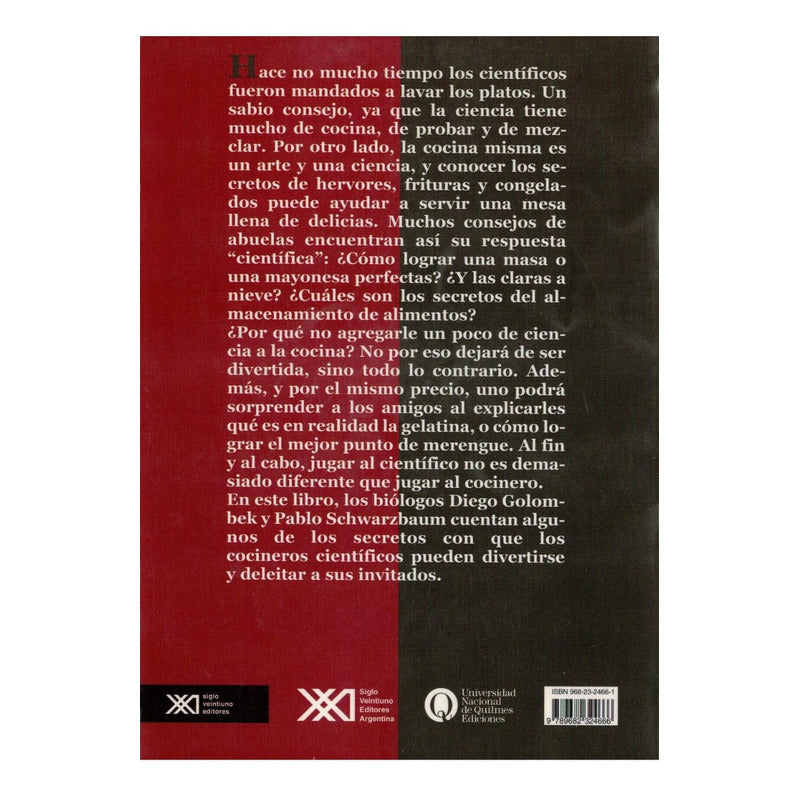 El Cocinero Cientifico. Diego Golombek (como Cocinamos)