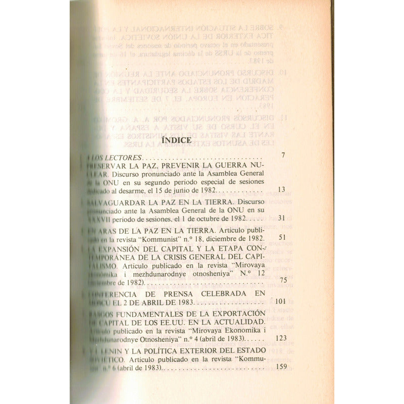 Escritos Y Pensamientos. Andrei A Gromiko, España 1985