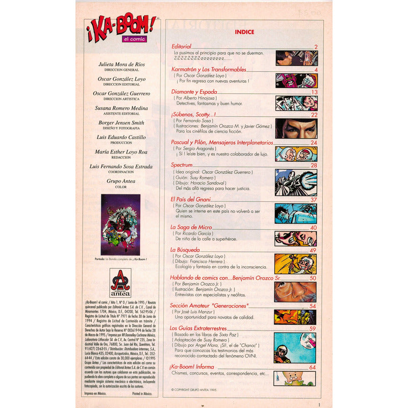 Ka Boom! # 0. Oscar Gonzalez Loyo, Mexico 1995