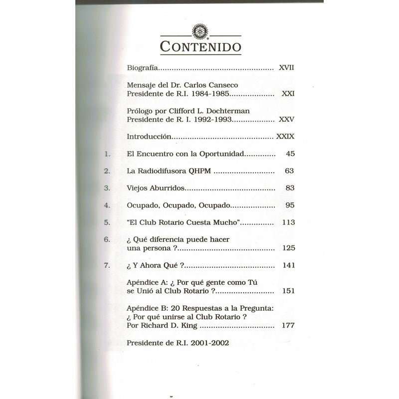 Frank Habla 1. J Devlyn, U S 2001 (rotary Club)