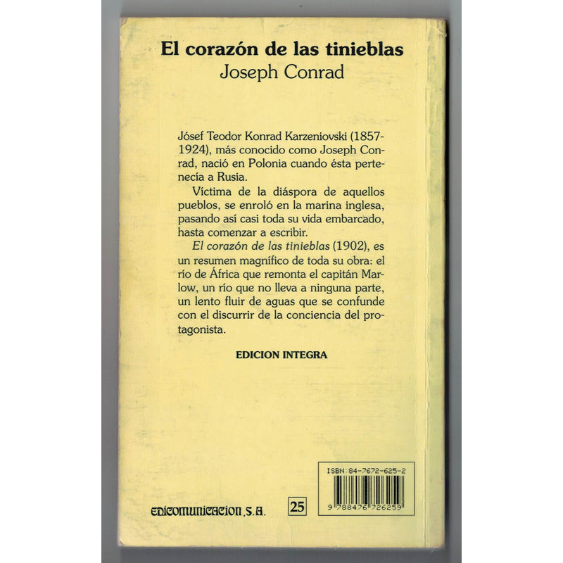 Corazon De Tinieblas. Joseph Conrad, España 1994
