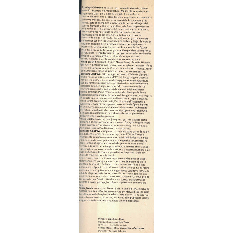 Santiago Calatrava. Jodidio, Taschen Ed., España 1998