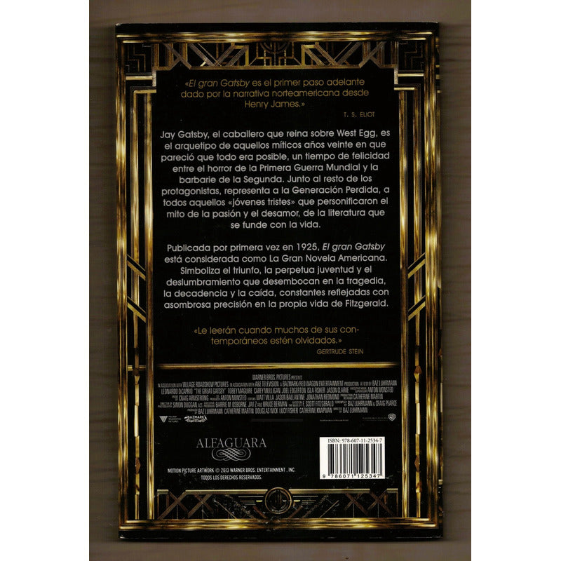 El Gran Gatsby. Scott Fitzgerald, Mexico 2013