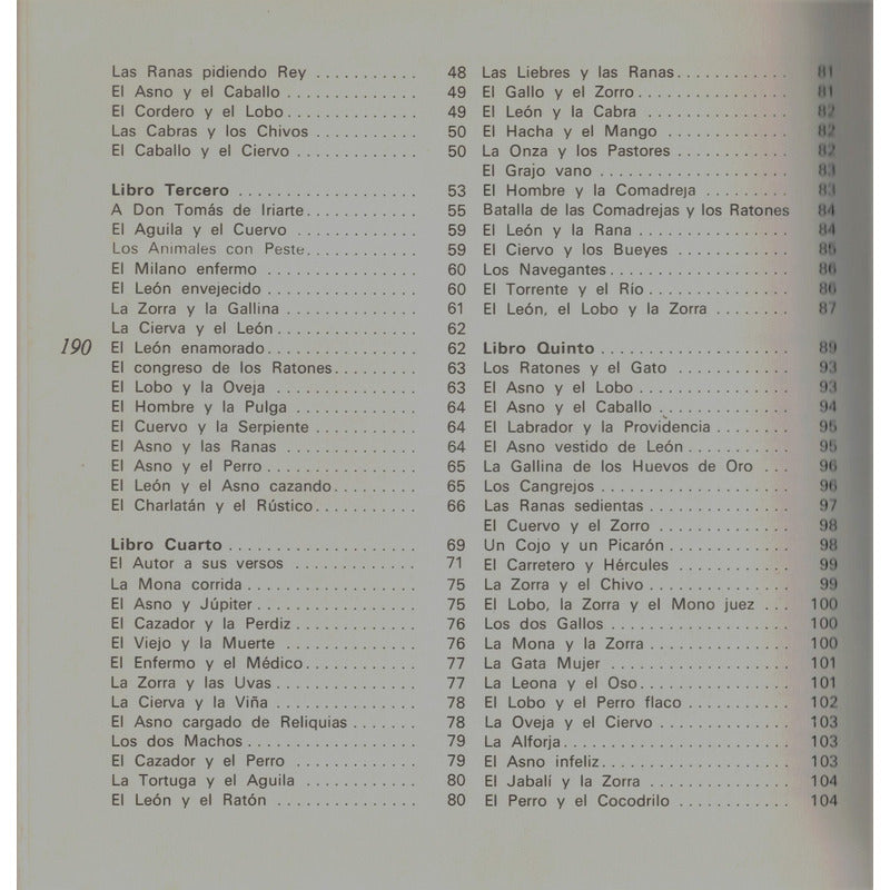 Fabulas [morales]. Felix Maria Samaniego, España 1972
