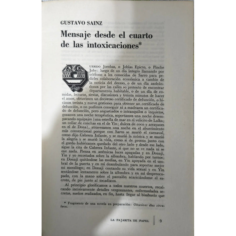 La Pajarita De Papel #3. Juan José Arreola 1968