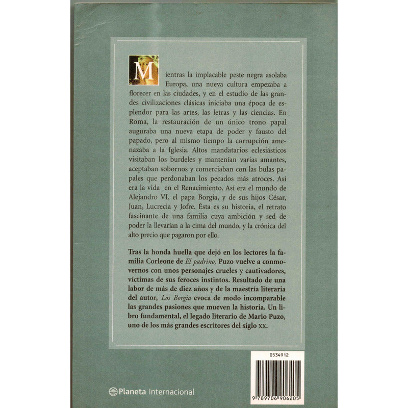 Borgia, Los. - Familia Del Crimen-. Mario Puzo, Mexico 2002
