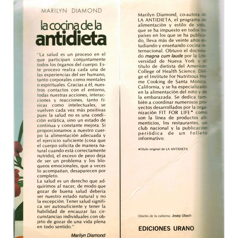 La Cocina De La Antidieta. Marilyn Diamond, España 1989