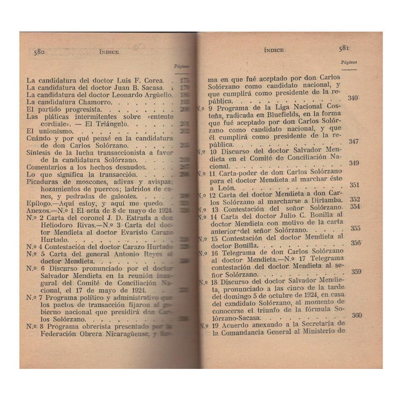 Unionismo Politica Transaccionista Nicaragua. S Mendieta1934 Firma Del Autor Managua 1937