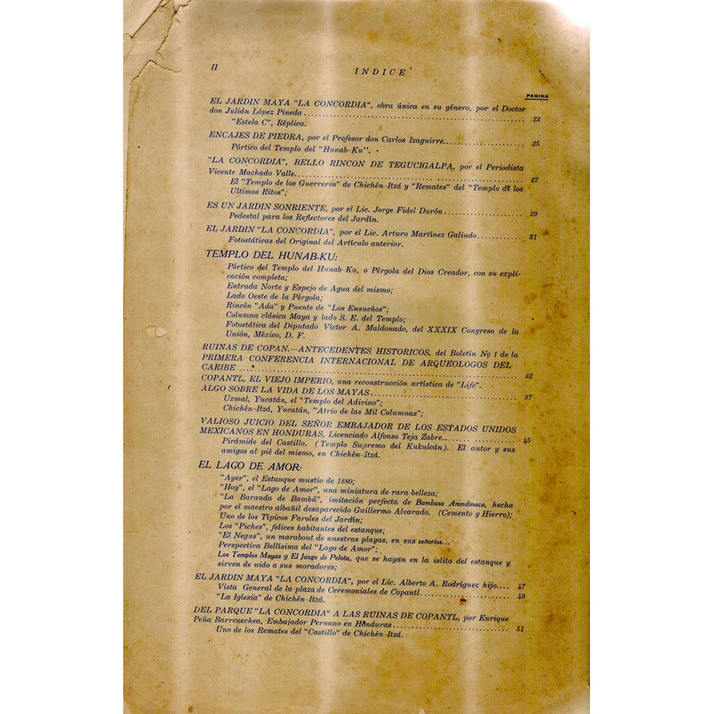 Copantl, Jardin Maya: La Concordia. Morales Y Sanchez 1947