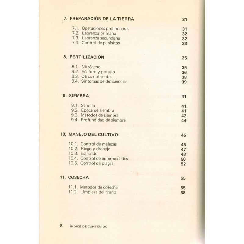 Frijol, Chicharo, Manual Para La Educacion Agropecuaria.