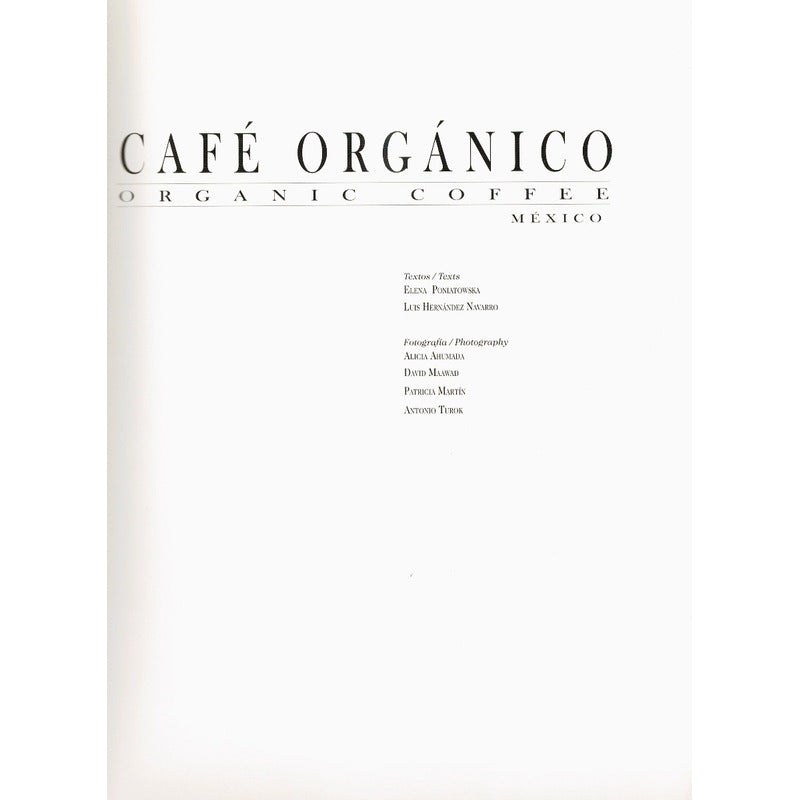 Cafe  Organico. Elena Poniatowska, Mexico 2000