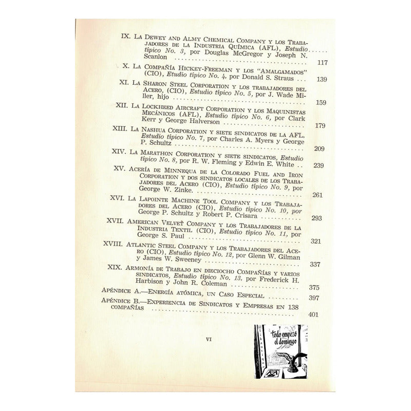 Causas De Armonia Obrera. Clinton S Golden {coord.}, 1959