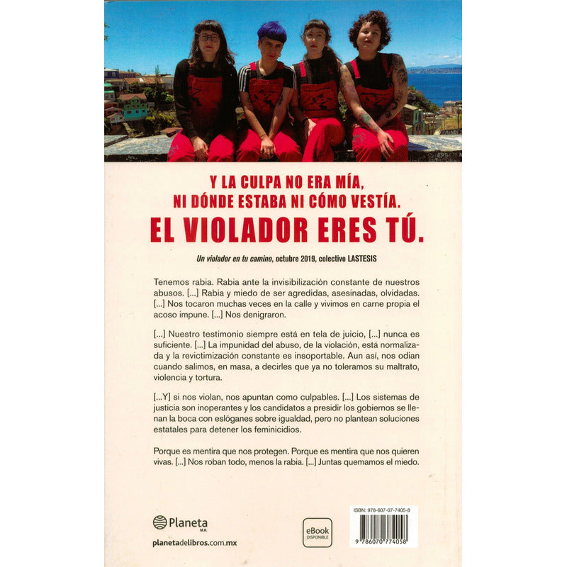 Quemar El Miedo -un Manifiesto-. Lastesis, Mexico 2021