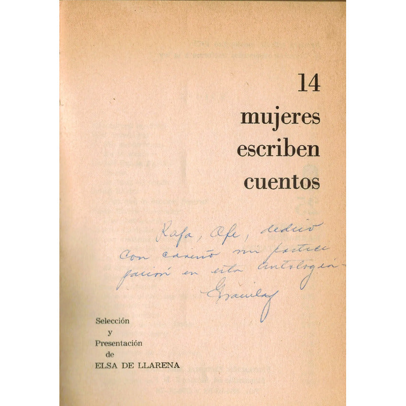 Mujeres Escriben Cuentos, 14. Maria Amparo Davila Et Al