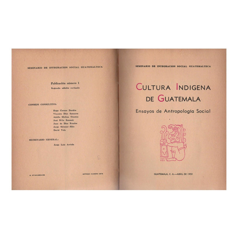 Cultura Indigena Guatemala -ensayos- 1959