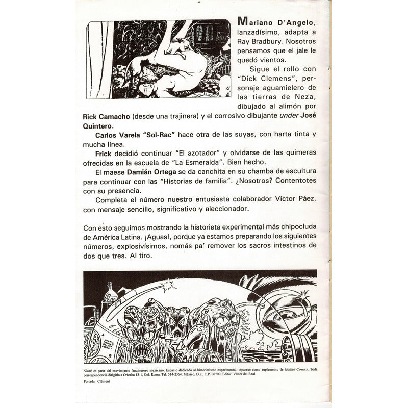 Slam, Historietismo Sin Colesterol # 18. Clement Mexico 1993