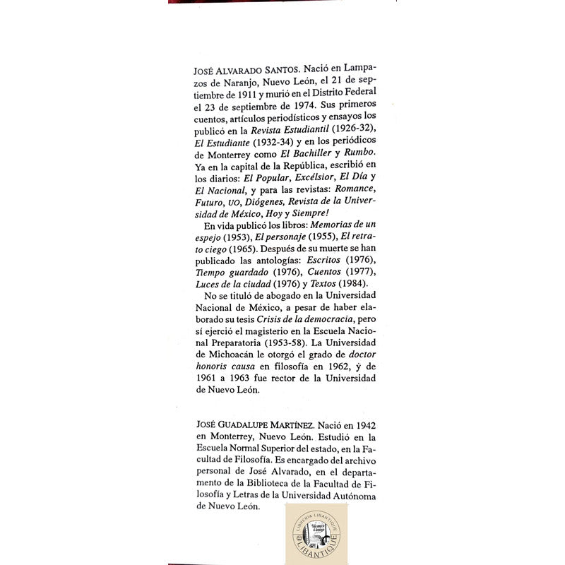 Jose Alvarado Textos 1926 1933 Nuevo Leon
