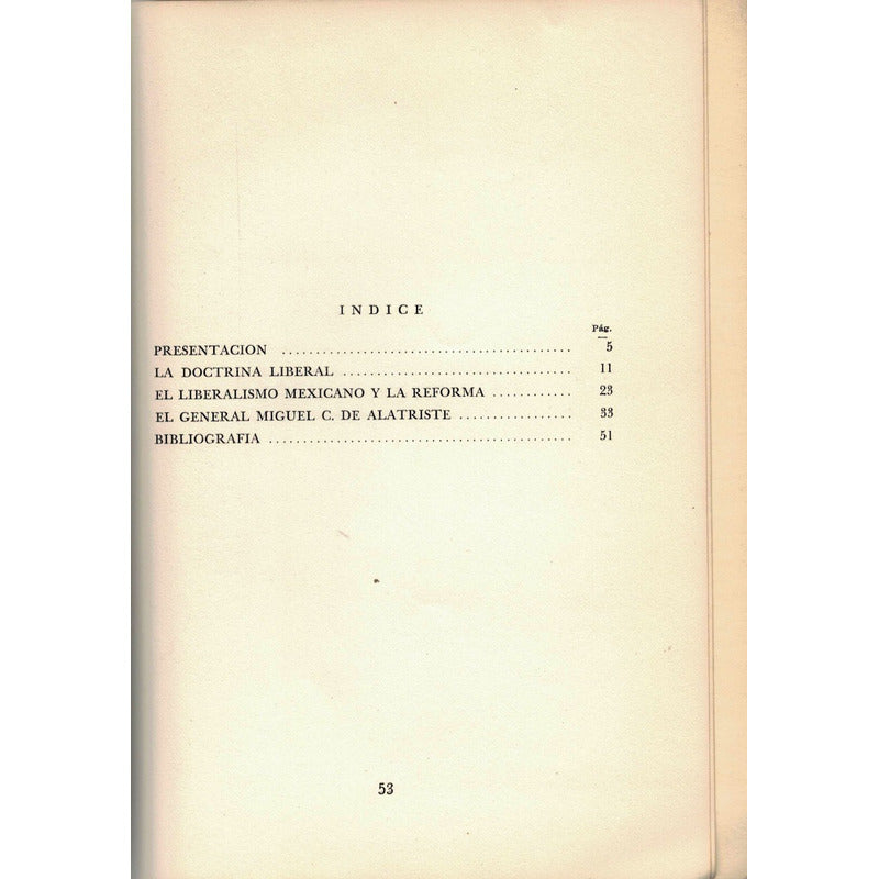Ensayo Biografico Miguel C De Alatriste 1820-62  La Reforma