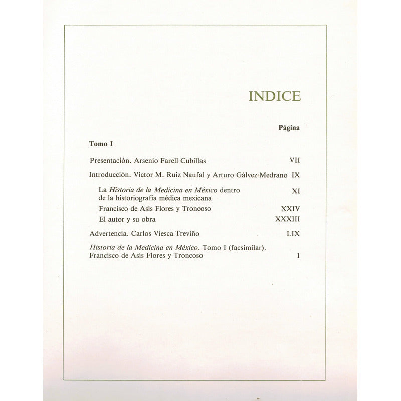 Historia Medicina En Mexico Asis Flores Troncoso Mexico 1982