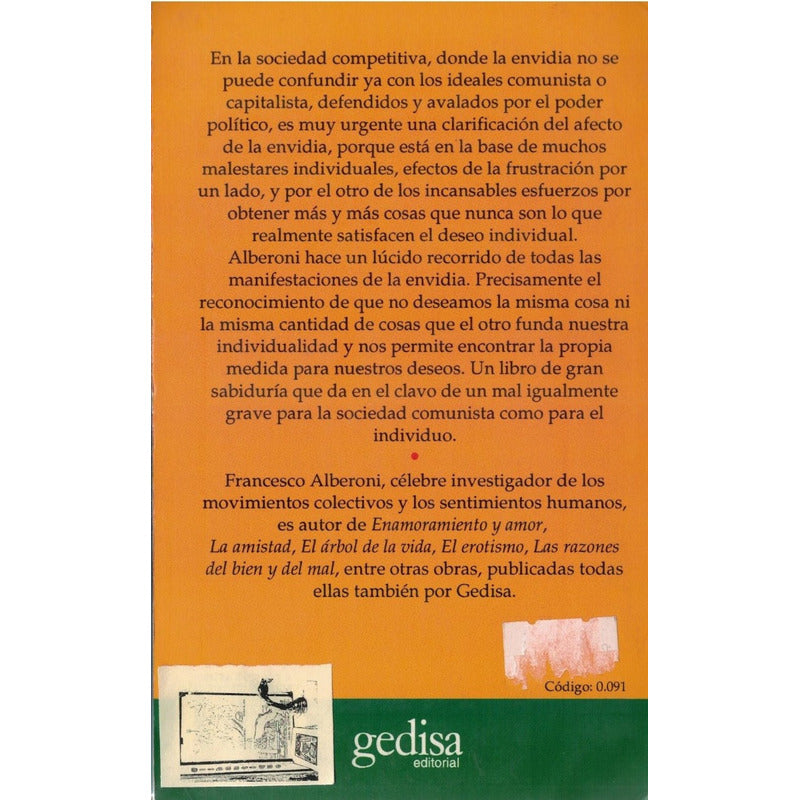 Envidiosos. Francesco Alberoni (novela)