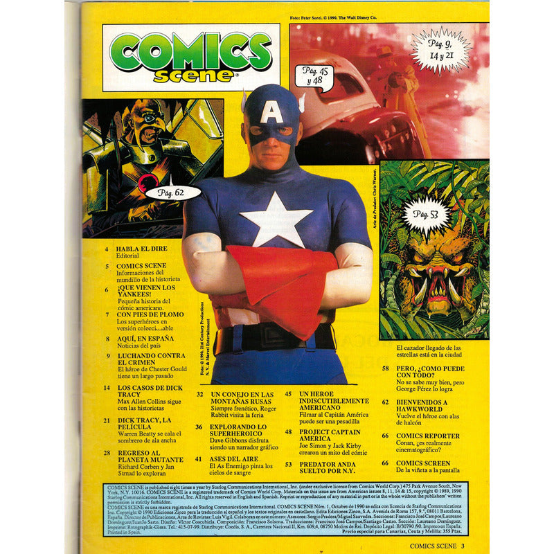 Comics Scene # 1. Ediciones Zinco 1990