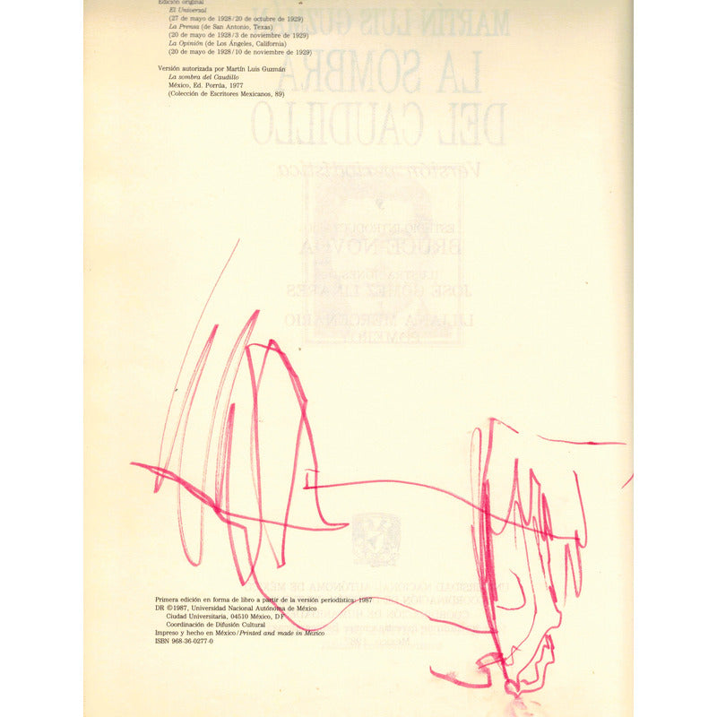 La Sombra Del Caudillo -reportaje-. Martin Luis Guzman, 1987