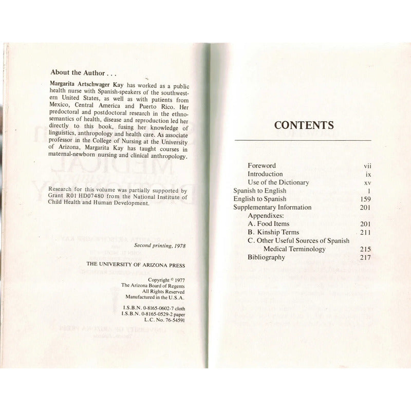 Medical Dictionary, Southwestern. Margarita Artschwager Kay