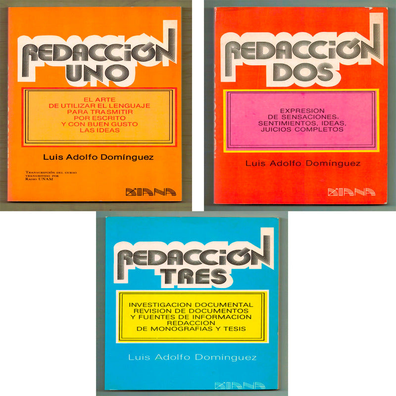 Redaccion -3 Vol-. Luis Adolfo Dominguez, Mexico 1990