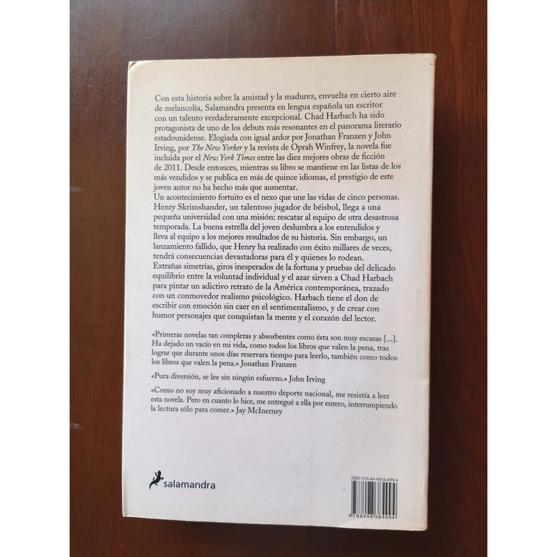 El Arte De La Defensa. Chad Harbach (novela Beisbol)