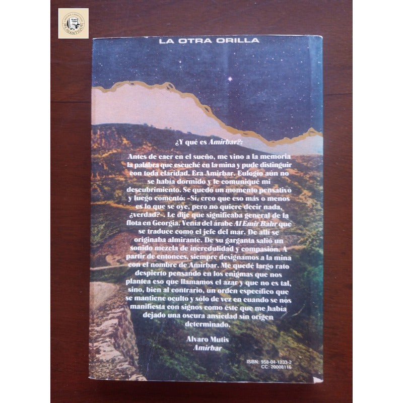 Amirbar. Alvaro Mutis, Colombia 1990 (autografo)