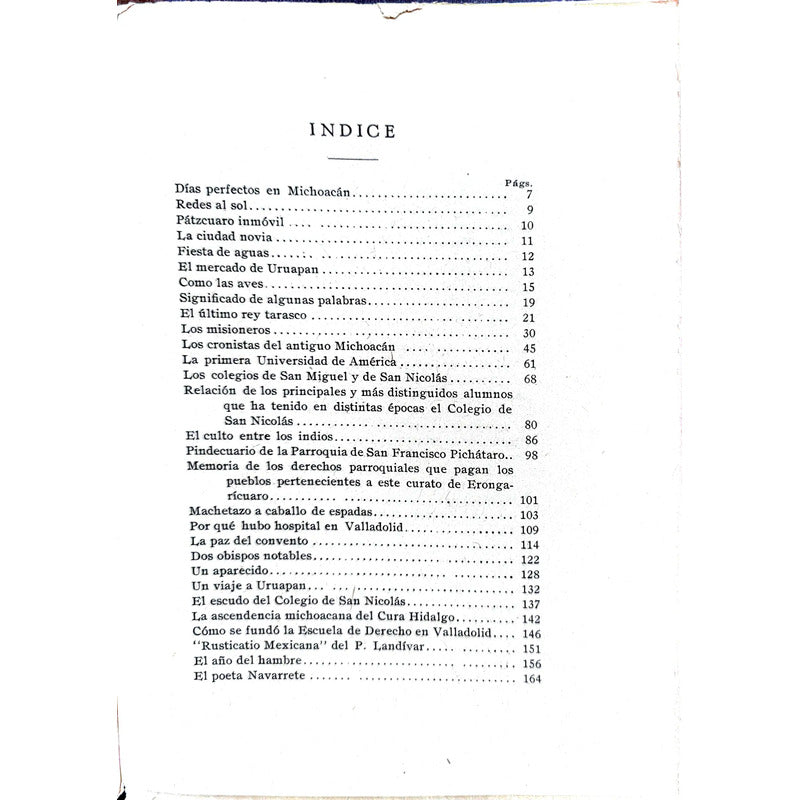 Michoacan Historico Legendario Romero Flores 1937 Autografo