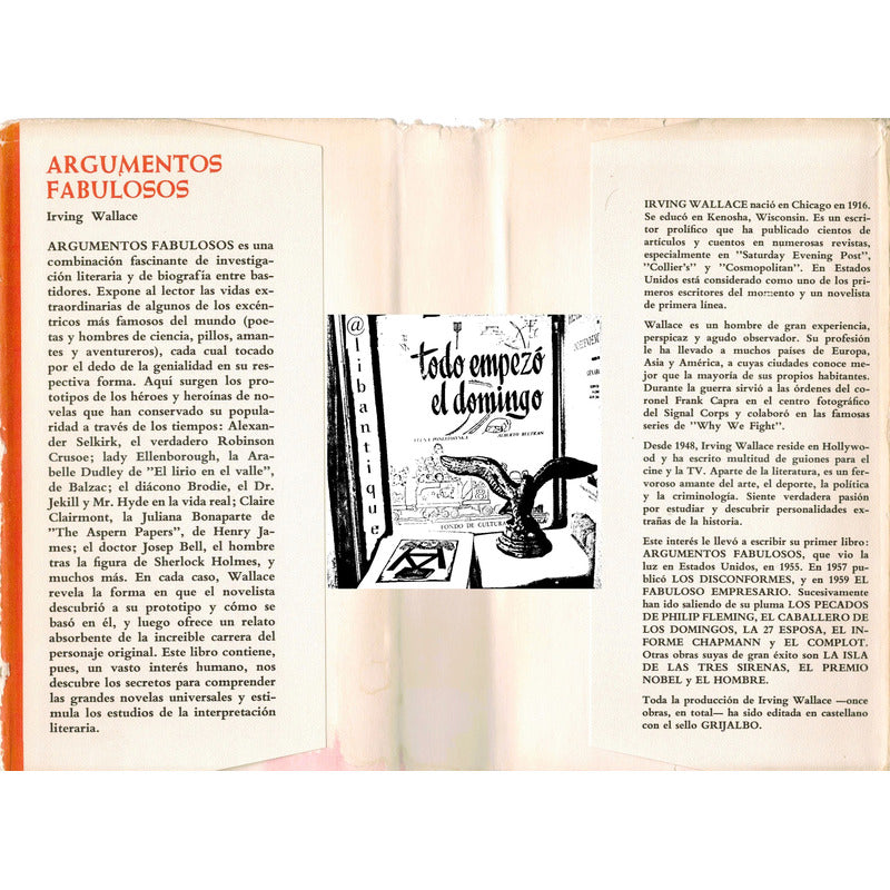 Argumentos Fabulosos. Irving Wallace, España 1966