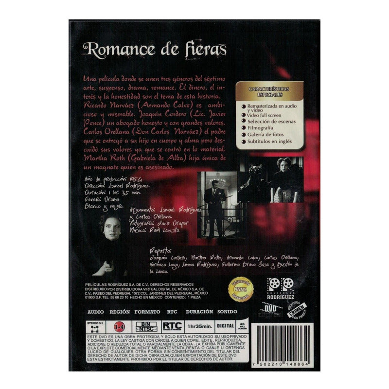 Romance De Fieras. Carlos Orellana. Mexico 1954