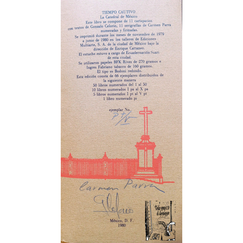 Carmen Parra. Tiempo Cautivo. 11 Serigrafias.