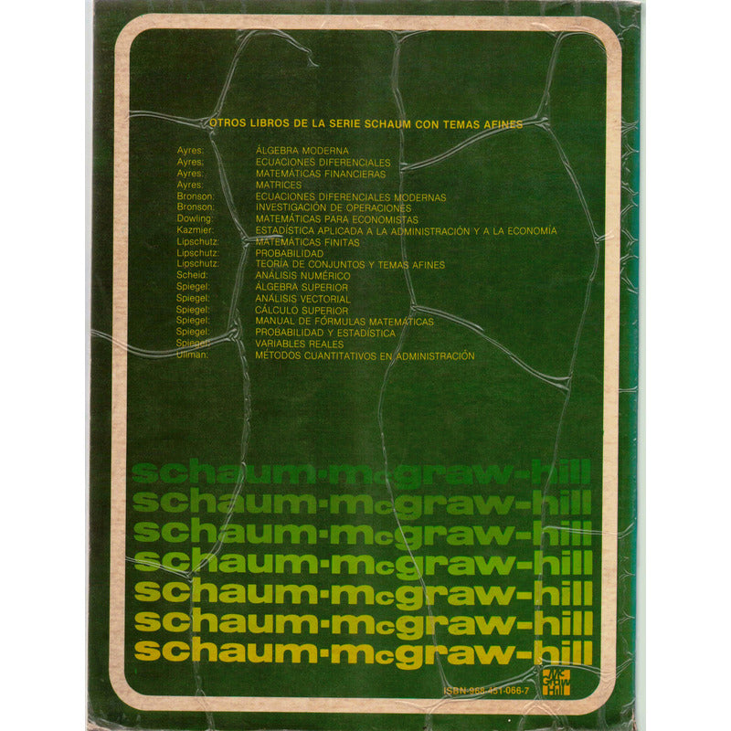 Estadistica. Murray R Spiegel, Manuales Schaum 1970