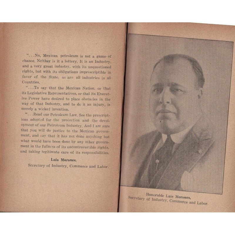An Inquiry On Mexico. Mexico City 1926 [ Oil Regulation]