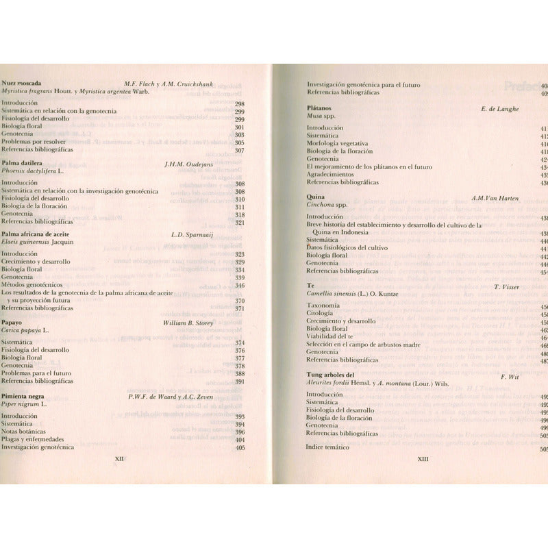 Genotecnia De Cultivos Tropicales Perennes. Mexico 1987