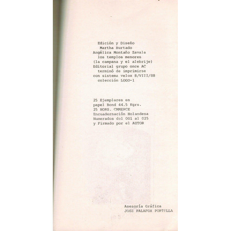 La Campana Y El Alebrije. Florencio Sanchez Camara 1988 (1a)