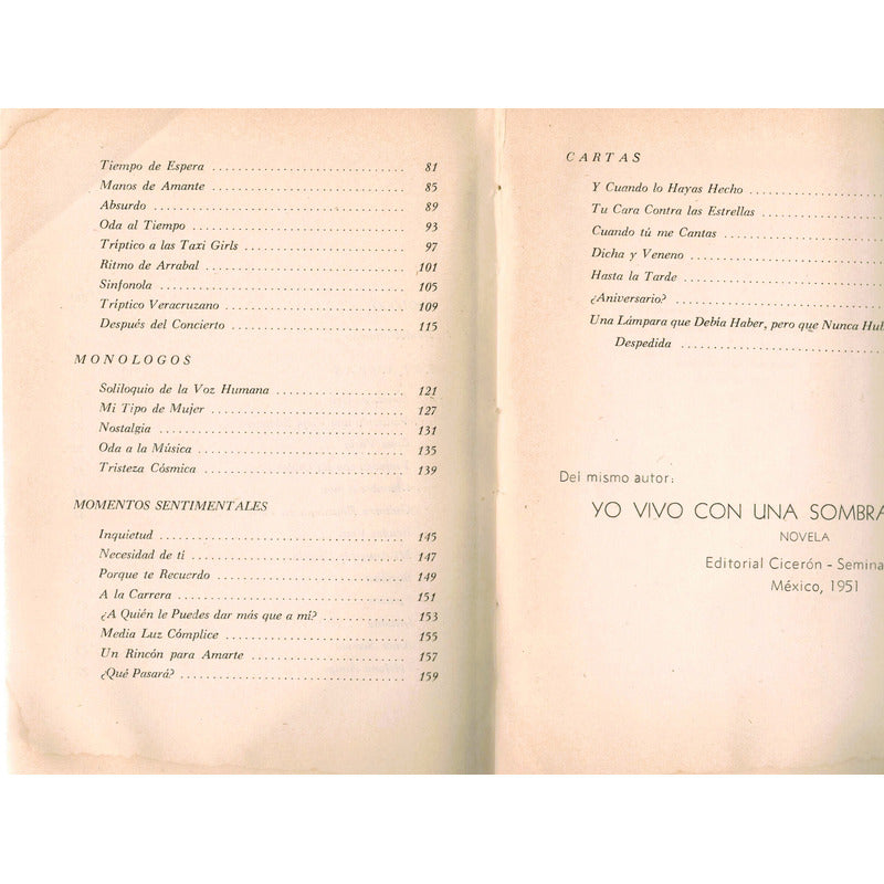 Prosas Que Quisieron Ser Versos. De La Cueva, 1956 Autografo