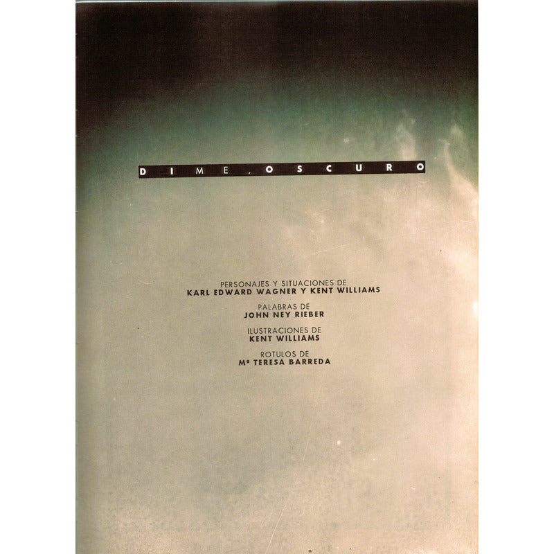 Dime Oscuro. K Edward Wagner. Kent Williams, España 1993