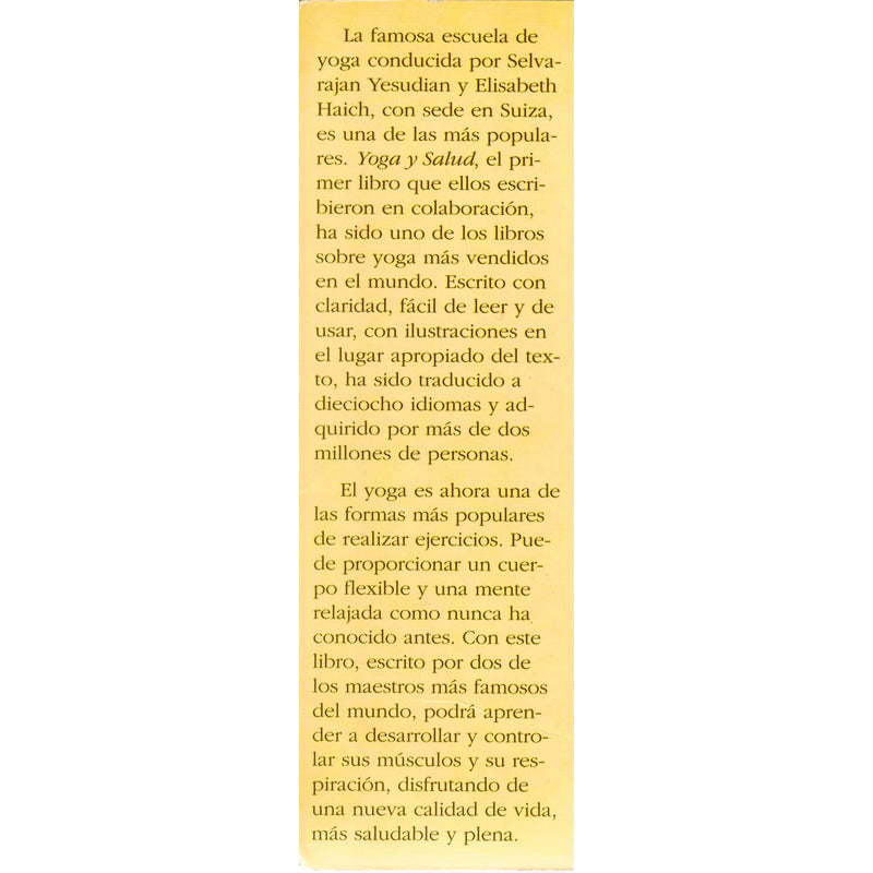 Yoga Y Salud. Selvarajan Yesudian, 1995 -con Ilustraciones-