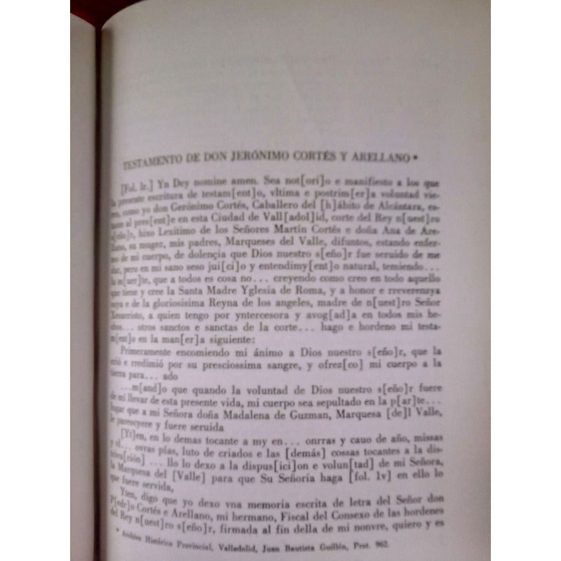 Jeronimo Cortes Y Arellano Nieto De Hernan Cortes. 1969