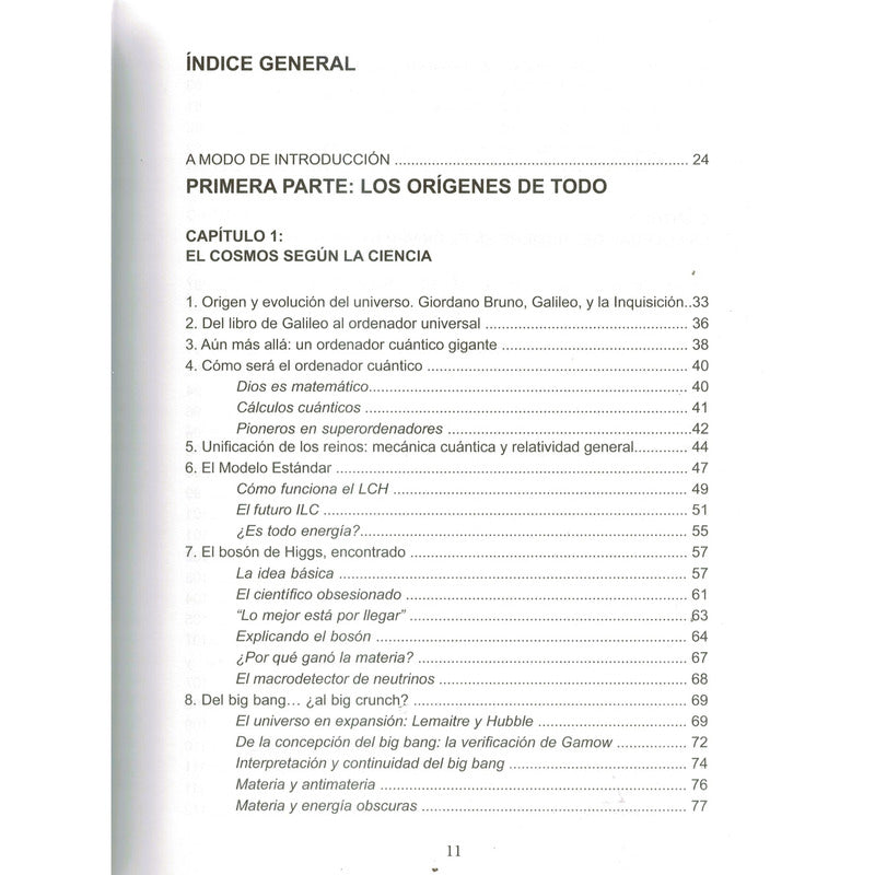 Cosmologia Y Visiones Cientificas De La Especie Humana