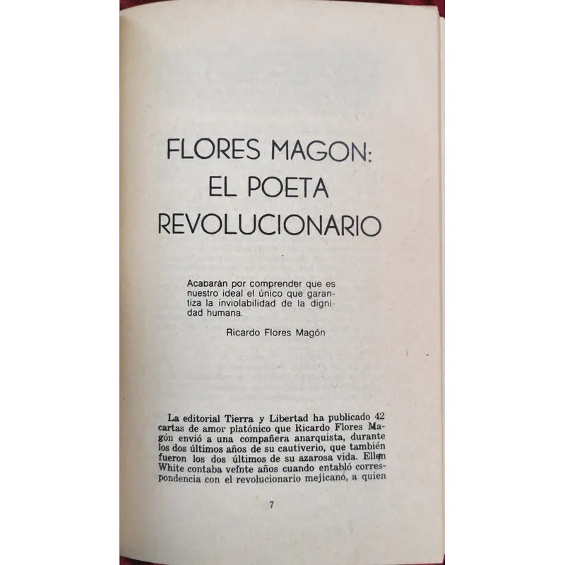 Flores Magon Poeta Revolucionario Fredo Arias De La Canal