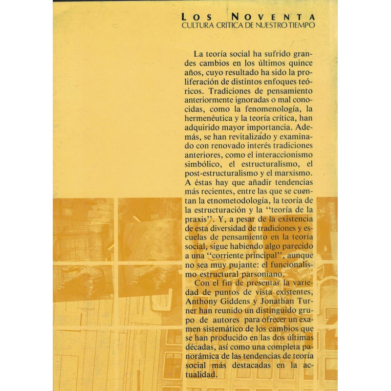 Teoria Social, Hoy. Giddens Et Al., Mexico 1987